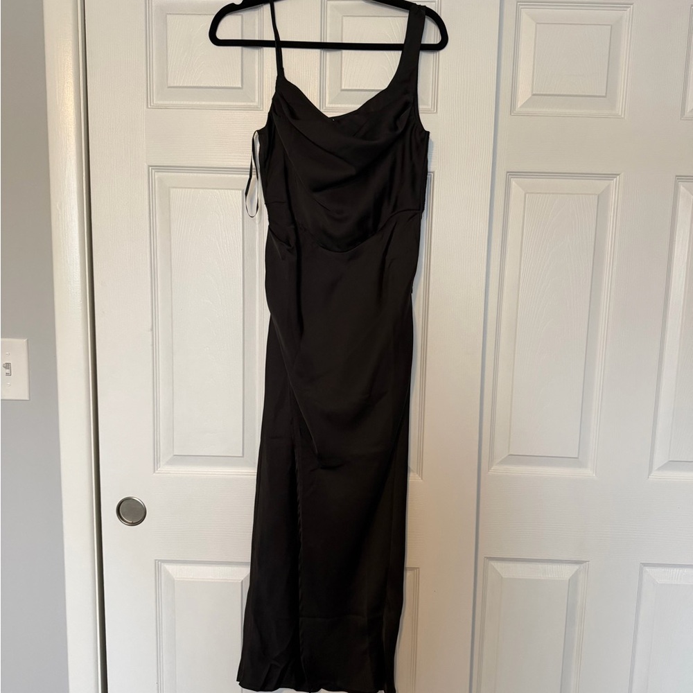 Hello Molly Sleek Black Midi Dress
